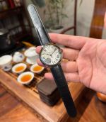 Cartier serial number check Ballon Bleu 42*13MM Stainless Steel 2892 Movement Black Leather Strap Men Watch